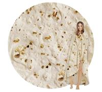 Manta de Burrito, Manta de Tortilla para Adultos y niños, Divertida Manta de Taco de Franela Suave, Manta de Comida novedosa, Manta de Comida Realista para niños Perro
