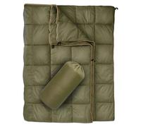 Manta de camping al aire libre - Colcha impermeable alternativa de plumón 200 x 140 cm | Manta de viaje ligera y cálida para hamaca, senderismo, estadio picnic | Kit portátil de equipo de dormir