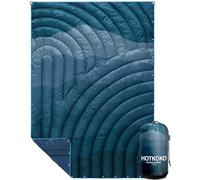 Manta de camping, alternativa de plumón ligero, manta plegable para exteriores, viajes, estadio, senderismo y picnic, montaña laminar azul marino, 52 x 75 pulgadas