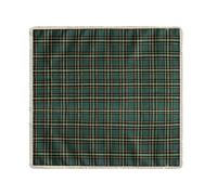 Manta de chenilla acogedora con borlas, moderna funda de sofá a cuadros, protector de muebles de perro, suave y transpirable, para todas las estaciones, asiento B-3 (180 x 300 cm)