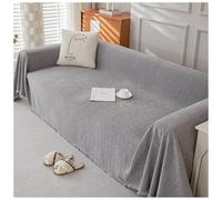 Manta de chenilla antideslizante para sofá con borla de espiga lavable, funda de piel antideslizante para mascotas para todas las estaciones (B gris, 180 x 300 cm)