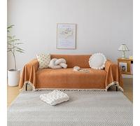 Manta de chenilla suave para sofá, textura mate, protector de 1 plaza, acogedora decoración de sala de estar, 180 x 130 cm, funda de sofá para mayor comodidad y protección