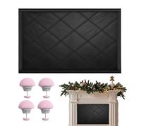 Manta de chimenea magnética: cubiertas de chimenea interior espesa | Cubierta de pantalla de Fire Place | Pantalla de prueba para seguridad y resistencia al calor para reuniones familiares de vacacion