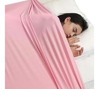 Manta de compresión sensorial para niños - Ayuda para dormir con sábanas sensoriales - Ayuda a los niños a calmarse por la noche - Sueño cómodo, elástico y transpirable (Cama individual, Rosa)