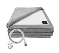 Manta de conexión UK/sábana de tierra, 55 x 80 pulgadas, kit de manta con cable del Reino Unido, mejora la sábana de conexión para dormir (gris)