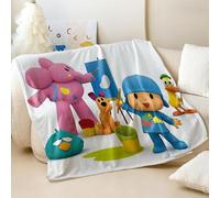 Manta de dibujos animados de niño curioso y amigos de animales, manta de franela súper suave para niños, manta acogedora para cama, sofá y viajes (01,130 x 100 cm)