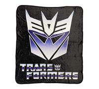 Manta de felpa con estampado de dibujos animados de los 80 de Transformers Hasbro Decepticon Symbol