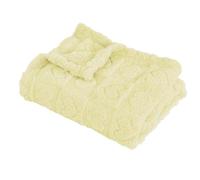 Manta de Felpa de Mezcla de Algodón Jacquard de 76 × 102 Cm, Toalla de Baño, Perfecta for Siestas en La Oficina, Lavable a Máquina, Ideal for Regalar(Yellow Love)