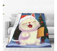 Manta de felpa de microforro polar ultrasuave para todas las estaciones, cálida, ligera, para cama, sofá, viajes, 60 x 50 pulgadas