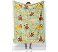 Manta de felpa del Rey Leσn de Disney Medidas 40 x 50 pulgadas Ropa de cama de forro polar sϊper suave y ligera con animales de safari con Si