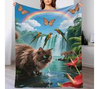 Manta De Felpa Persa, Manta para Sofá con Diseño De Persa Cascada Suave Y Esponjoso Regalo para Sofá, Dormitorio, Cama, 70x80inch(180x200cm)
