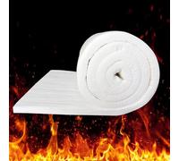 Manta de fibra de cerámica, deflector de aislamiento ignífugo, nominal a 1315°C, tamaño 150 x 60 cm, 25mm de grosor, resistencia a altas temperaturas para estufas de horno de pizza, hornos