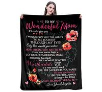 Manta de flores para My Wonderful Mom from Daughter How Special You are to Me súper suave, cálida y mullida para cama, sofá, silla, manta de regalo para cumpleaños, Navidad, aniversario, 50 x 40 pulgadas