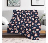 Manta De Forro Classic American Football Elements Mantas Cómoda Frazada Clásica Blanket para Descanso Viaje Dormitorio S