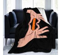 Manta De Forro Holding A Heart Thin Line Flag Manta De Franela Súper Suave Blanket Cálida Mantas para Viaje Dormitorio Descanso M
