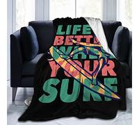 Manta De Forro Life Is Better When Your Surf Frazada Súper Suave Blanket Clásica Mantas para Descanso Habitacion Dormitorio S