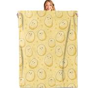 Manta De Forro Linda Patata Frazada Cómoda Mantas Suave Al Tacto Blanket para Viajar Descanso Sala De Estar L