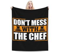 Manta De Forro No Te Metas con El Chef Blanket Cálida Frazada Cómoda Mantas para Dormitorio Sala De Estar Descanso L