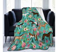 Manta de forro polar de franela de lujo, diseño de caballos, razas de caballos, animales de granja, mascotas, diseño de flores para una mejor relajación, manta para cama, sofá, sala de viaje, hogar, o