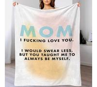 Manta de Forro Polar esponjosa Mamá, te Amo, Gruesa y Elegante, para Cama, Regalo Acogedor para Abuela, 100 x 130 cm