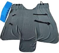 Manta de Forro Polar para Caballos, Estilo Simple, TamañO Universal, para EquitacióN, con Forro Polar, para Uso en Establos y Exteriores(Green,69In)