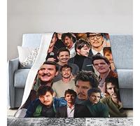 Manta de forro polar para sofá, camping, súper suave, ligera, acogedora, manta de franela de lujo, Pedro Bravo Pascal, manta de felpa esponjosa para sofá, 125 cm x 100 cm