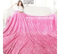 Manta de forro polar suave de color rosa, tamaño King, manta de felpa para cama y sofá
