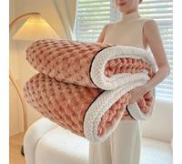 Manta de Forro Polar Suave para sofá, de Microfibra prémium, Decorativa en Jacquard 3D, Reversible, de Felpa, para Todo Tipo de Clima, Color Verde frío, 140 x 190 cm