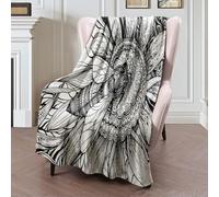 Manta De Forro Sketch Wing Beautiful Graphic Bee Buzz On Ornate Flower Animals Engraving Paint Wildlife Nature Frazada Lujosa Manta De Franela Clásica Blanket para Descanso Sofá Viaje S