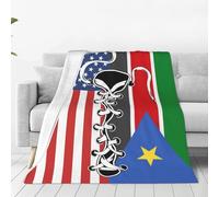 Manta De Forro Vintage America South Sudan Sudanese Flag Blanket Lujosa Mantas Súper Suave Frazada para Viaje Sofá Descanso M