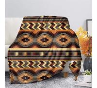 Manta de franela a rayas navajo nativas africanas, estilo suroeste, para todo tipo de clima, acogedora manta de felpa para el hogar y la oficina