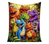 Manta de franela cálida de 200 x 150 cm, manta de dinosaurio, decoración de sofá, manta de microfibra de colores, para sofá, tumbona, salón, dormitorio, dormitorio, dormitorio, apartamento, niños
