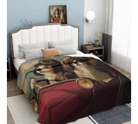 Manta de Franela Casco Aviador Perro, Microfibra Suave Acogedora y Cálida Manta, 3D Estampado Coche Antiguo Cubierta de Cama Mantas de Sofa Cama para Adultos y Niños 220 × 240 cm