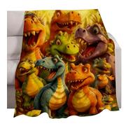 Manta De Franela De Dinosaurios Estampado Digital De Alta Definición De