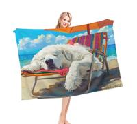 Manta De Franela Divertido Gran Pirineo Colorido Ligera Manta Plaid Multiusos Plaid para Cama para Sillón Silla El Hogar L