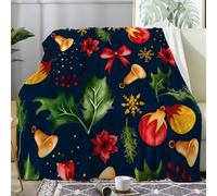 Manta de franela esponjosa para cama individual, para todas las estaciones, no se desprende, no hace bolitas, manta de lujo para sofá, cama, coche, patrón de hojas verdes (135 x 150 cm) - AcF114