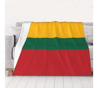 Manta de franela estampada con la bandera de Lituania de 40 x 30 pulgadas, manta de franela suave, perfecta para decoración de otoño para el hogar y viajes (30-80 pulgadas)