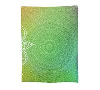 Manta De Franela Mandalas Boho Morado Verde Manta De Felpa Suave Transpirable Acogedora Sobrecama, para Invierno, Office, Dormitorio, Adulto Y Niño, 100x125cm