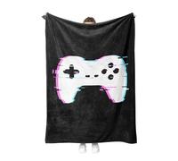 Manta de franela para videojuegos, diseño de consola de juegos, manta de forro polar, mullida, suave y cálida, para gamer, adolescentes y adultos (estilo D, 130 x 150 cm)