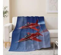 Manta de franela suave azul para sofá, moderna, militar, cálida | Manta de forro polar transpirable para camping, viajes, coche, avión, avión, manta ligera, decoración acogedora o regalo