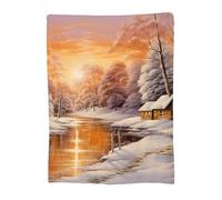 Manta de Franela Suave y Cálida para Sofá Cama, Manta Polar Pelo de Microfibra, Blanket Reversible, Ligera, Acogedora, Todas Las Estaciones, Blankets Decor Hogar Oficina Regalo Sunset 120x180cm 14-319