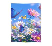 Manta de Franela Suave y Cálida para Sofá Cama, Manta Polar Pelo de Microfibra, Blanket Reversible, Ligera, Acogedora, Todas Las Estaciones, Blankets Decor Hogar Oficina Regalo Spring 80x120cm 14-303