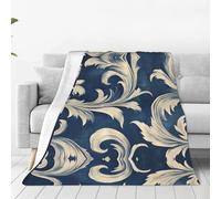 Manta de franela ultrasuave con flores de color gris claro, manta de sofá para el hogar, manta de siesta, tapete de picnic para camping, 50 x 40 pulgadas