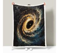 Manta de Franela y Borreguillo para Cama y Sofá, Cielo Estrellado Manta Sherpa Franela Reversible Suave, Universo Abstracto Cielo Estrellado Mantas para Cama Invierno gordas para sofá, Cama 130x150 cm