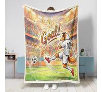 Manta de fútbol 2026 con diseño de perro Collie de 40 x 50 pulgadas, manta suave y acogedora para sofá, sala de estar, playa, viajes, decoración de sofá deportivo para el hogar