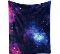 Manta de galaxia, manta de cielo estrellado con estrellas, manta de espacio exterior para adultos y niños, regalos con temática de universo, color azul, morado, azul marino, para cama, sofá, suave y