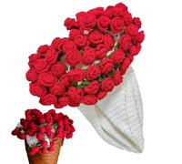 Manta de ganchillo con diseño de flores de ganchillo | hecha a mano con rosas para decoración de salón