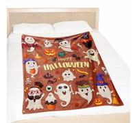 Manta de Halloween para cama polar cálida fantasma