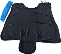 Manta de Invierno para Caballos, Suave Tejido Polar con Cierres Ajustables para Todas Las Razas de Caballos(Black,72In)