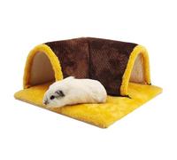 Manta de juego de ardilla, hámster, conejo, chinchilla, ángulo de 90 grados, pequeño canal, pelo de animal, esponja engrosada, Q0G8 grados, camas de animales a la derecha, hámster, grande, casa suave